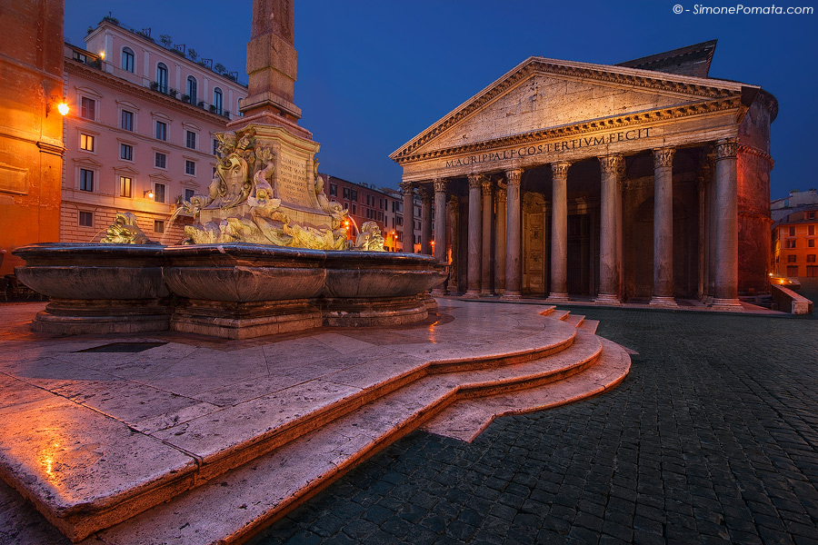 Le diagonali puntano al Pantheon di Roma