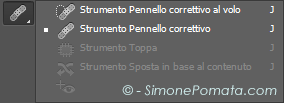 Pennelli correttivo e correttivo al volo